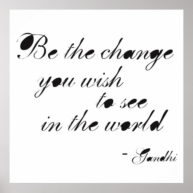 Póster Ser el cambio (Frente)