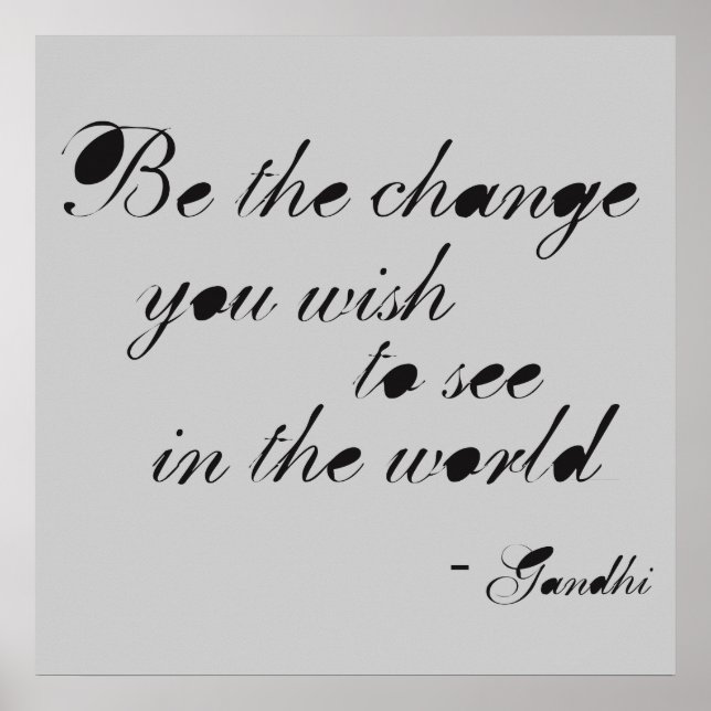 Póster Ser el cambio (Frente)