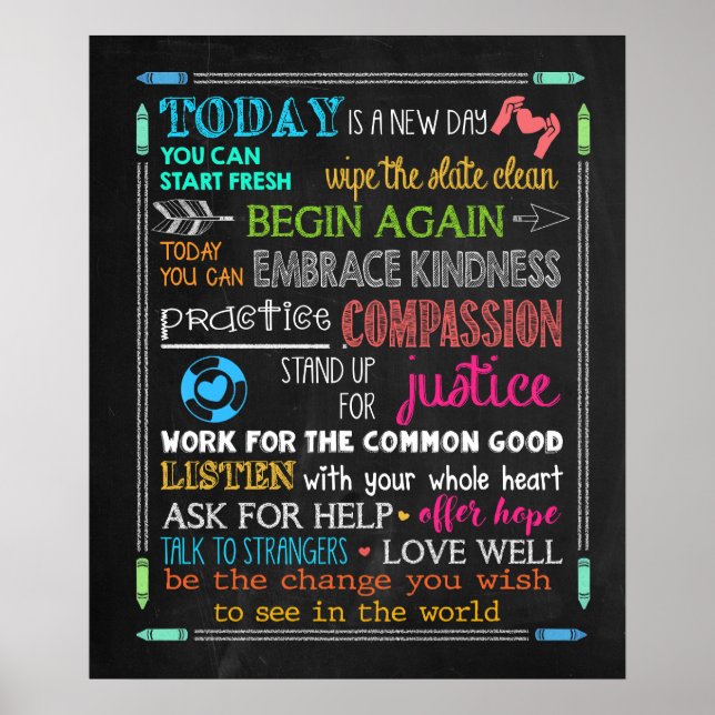 Póster Ser El Cambio Que Deseas Ver En El Mundo SW (Frente)