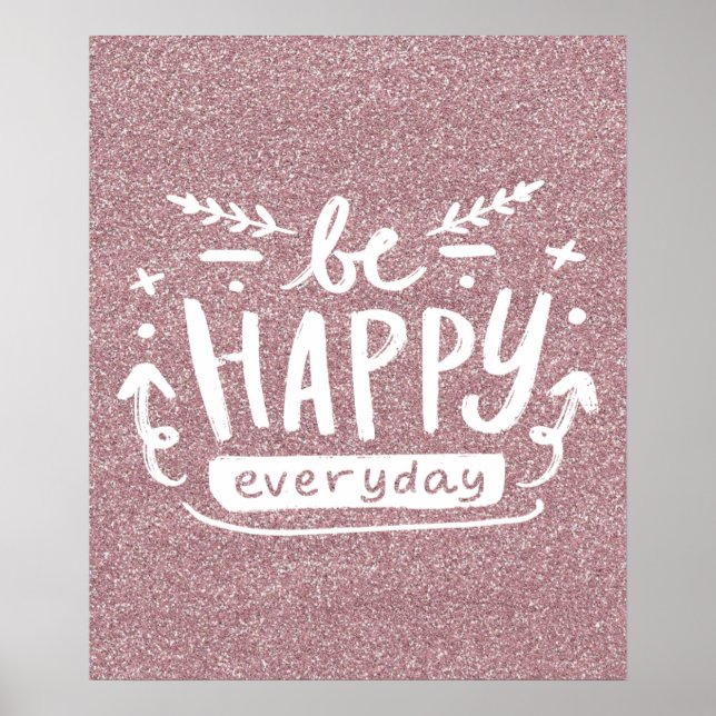 Póster SER FELIZ TODOS LOS DÍAS Poster de Citas (Frente)