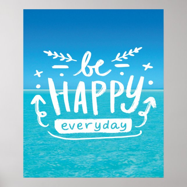 Póster SER FELIZ TODOS LOS DÍAS Poster de Citas (Frente)