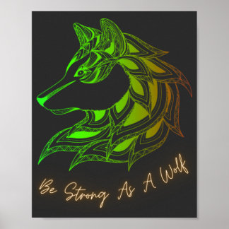 Póster Ser fuerte como un lobo