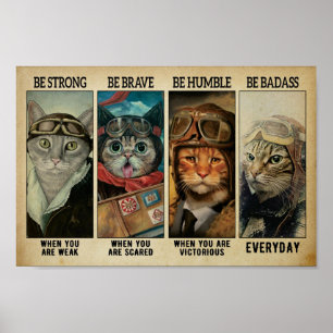Póster Ser fuerte, ser valiente, ser humilde