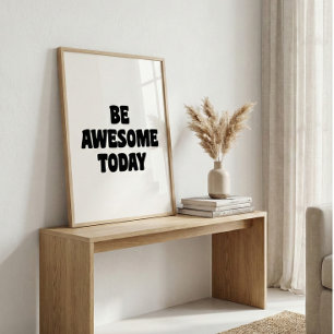 Póster Ser Increíble Frase Inspiradora y Motivadora Blanc
