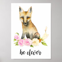 Ser inteligente | Woodland Fox Nursery Art