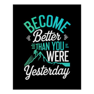 Póster Ser Mejor Que Ayer