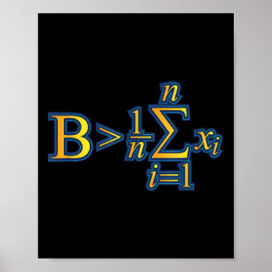 Póster Ser Mejor Que el Promedio - Citas de Matemáticas