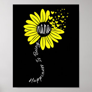 Póster Ser Nana Feliz Día de las Madres Girasol Familia