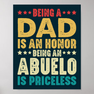 Póster Ser Padre Y Honor Ser Abuelo No Tiene Precio