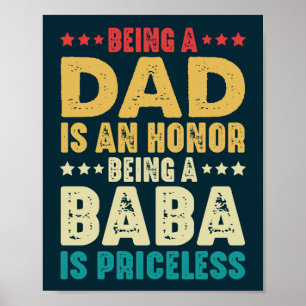 Póster Ser Papá Es Un Honor, Ser Baba No Tiene Precio