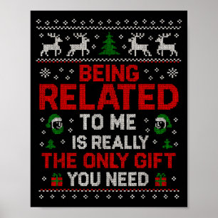 Póster Ser Pariente Mío Divertida Navidad Familia Xmas Pa
