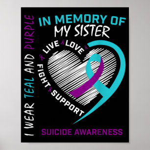 Póster Ser querido en memoria de hermana Conciencia de su