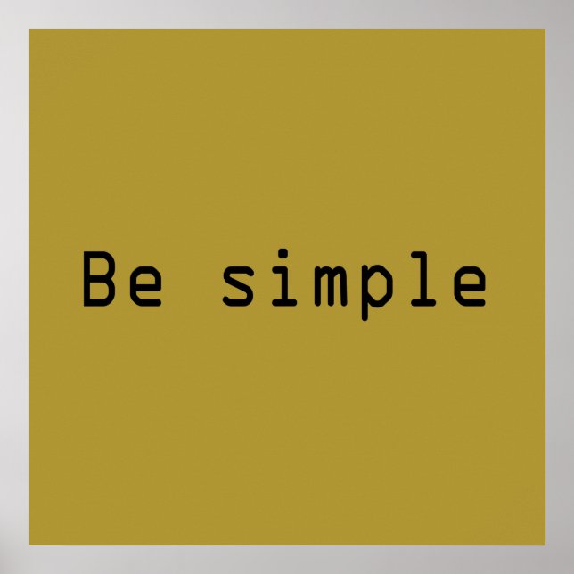 Póster ser simple (Frente)