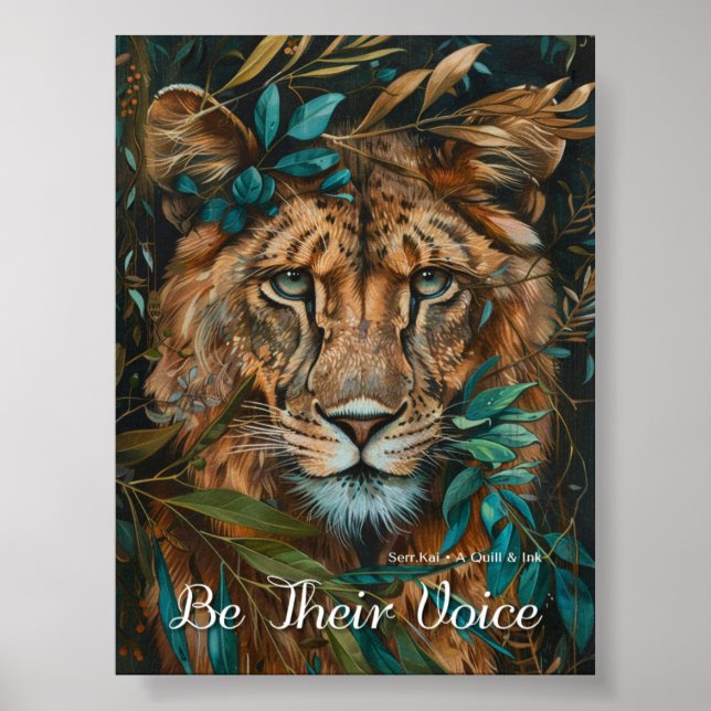 Póster Ser su voz con palabras Imprimir y descargar (Frente)
