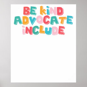 Póster ser un abogado amable incluyendo