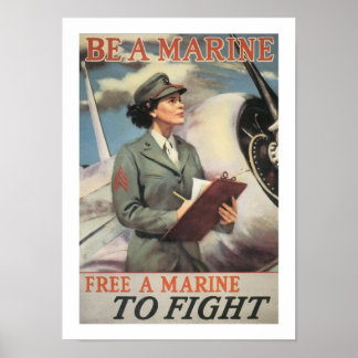 Póster Ser un marine - Liberar a un marine para luchar