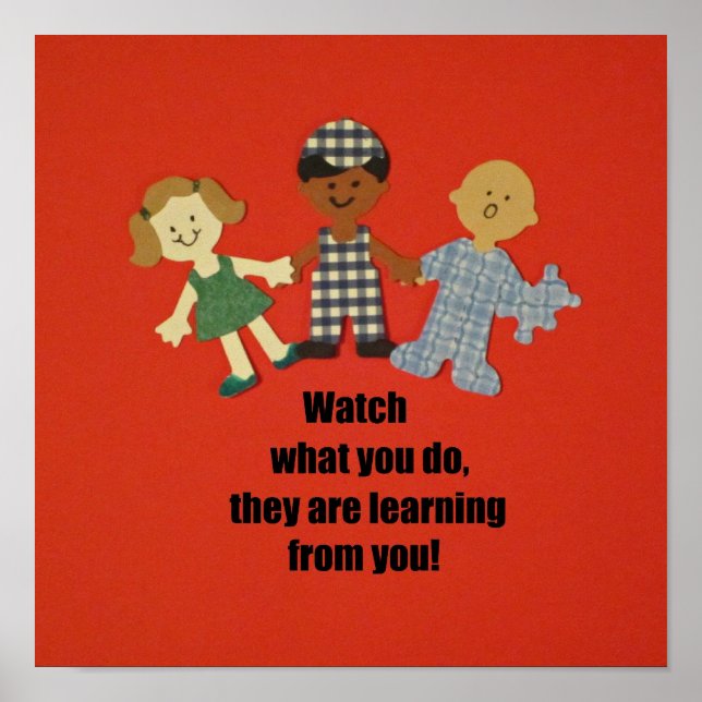 Póster Ser un modelo a seguir para los niños (Frente)