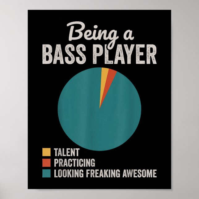 Póster Ser un músico de asistencia divertida guitarrista  (Frente)