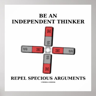 Póster Ser Un Pensador Independiente Repel Argumentos Esp