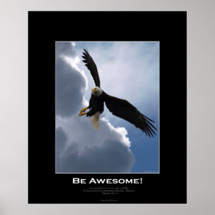 Póster SER UN Poster MOTIVADOR DE Águila Calva Fantástica