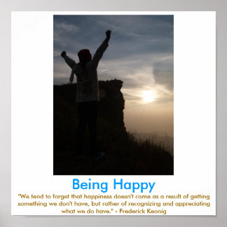 Póster Ser un poster motivador feliz