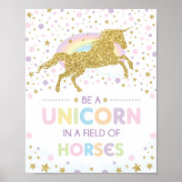 Ser un Unicornio en un Campo de Caballos Decoració