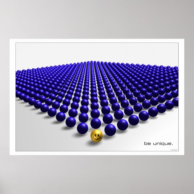 Póster Ser único (azul) (Frente)