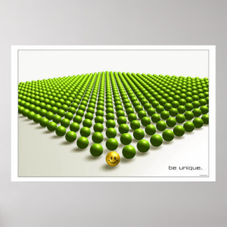 Póster Ser único (verde)