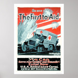 Póster Ser uno de los primeros en ayudar (US00268)