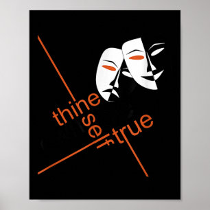 Póster Ser Verdadero Como Shakespeare Cita A Shir