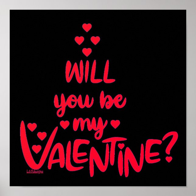 Póster ¿SERÁS EL regalo de mi el día de San Valentín? (Frente)