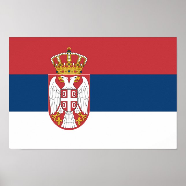 Póster Serbia Flag (Frente)