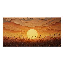Póster Serenade al atardecer en papel