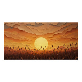 Póster Serenade al atardecer en papel