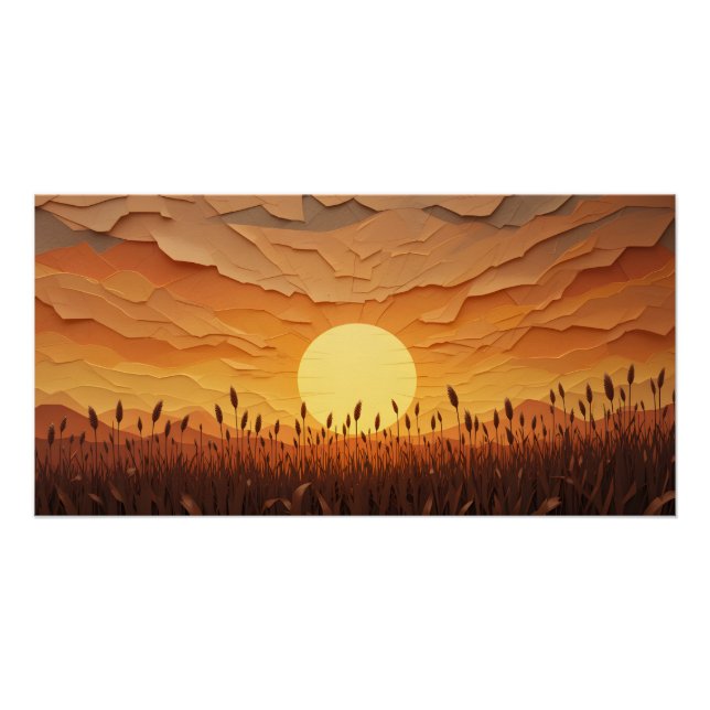 Póster Serenade al atardecer en papel (Anverso)