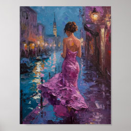 Póster Serenade Ceruleana: Paseo de luz de las luces en r