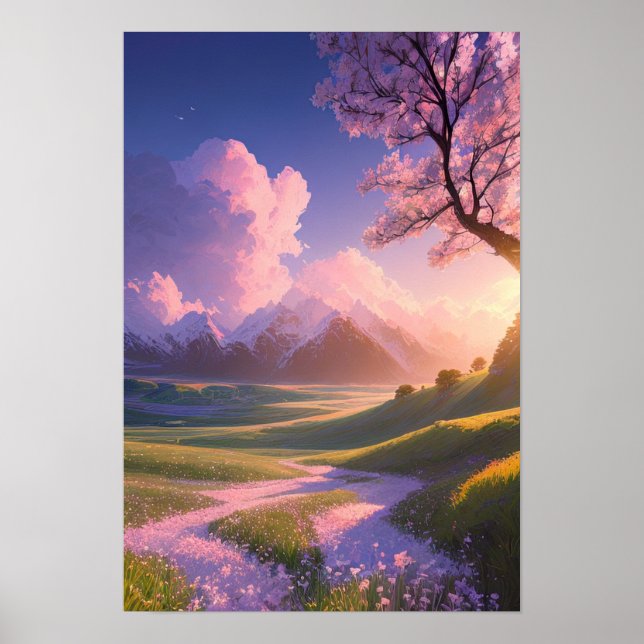 Póster Serenade de atardecer radiante (Frente)