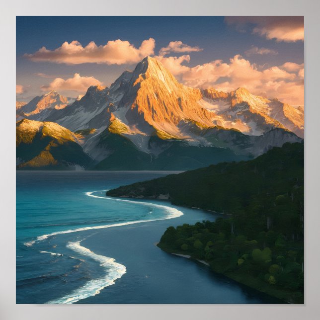 Póster Serenade Ocean Sunset (Frente)