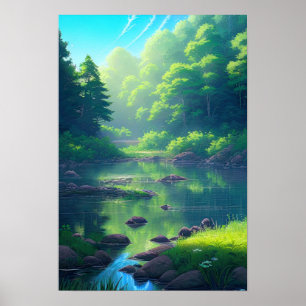 Póster Serenade of Summer, río en la Selva Verde