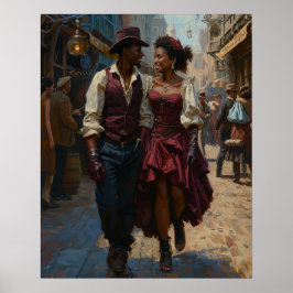 Póster Serenade Steampunk - Color de agua romántico encon