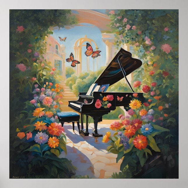 Póster Serenata en el Jardín (Frente)