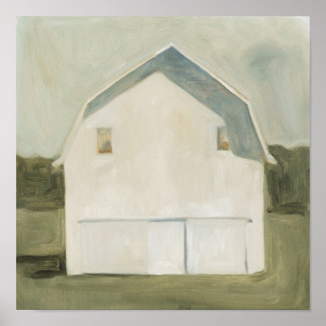 Póster Serene Barn - Blanco (Frente)