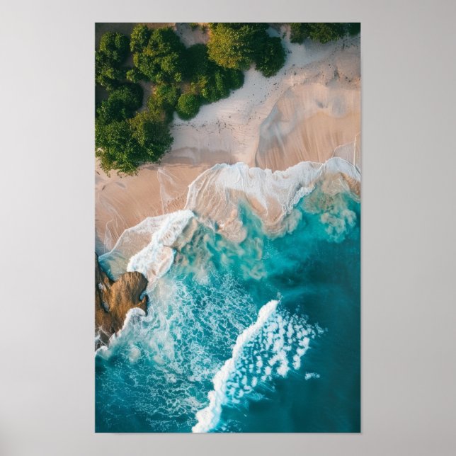 Póster Serene Beach Sunset - Poster de paisajes costeros (Frente)
