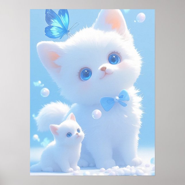 Póster Serene Blue: Un cuento de Kitty (Frente)