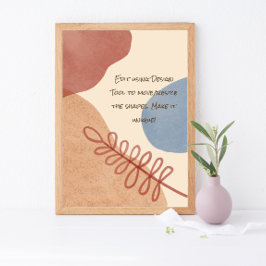Póster Serene Boho Shapes Poster
