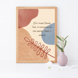 Póster Serene Boho Shapes Poster