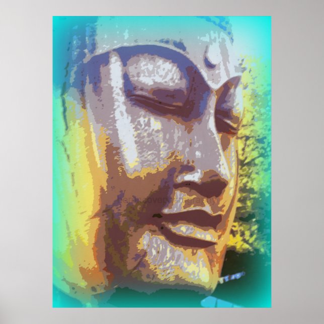 Póster serene Buddha face (Frente)