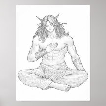 Serene Elf Warrior | Fantasy Anime Character Art