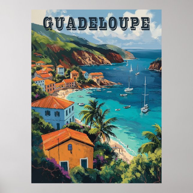 Póster Serene Guadeloupe Water Island (Frente)