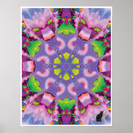 Póster Serene Kinetic Collage Kaleidoscope Poster